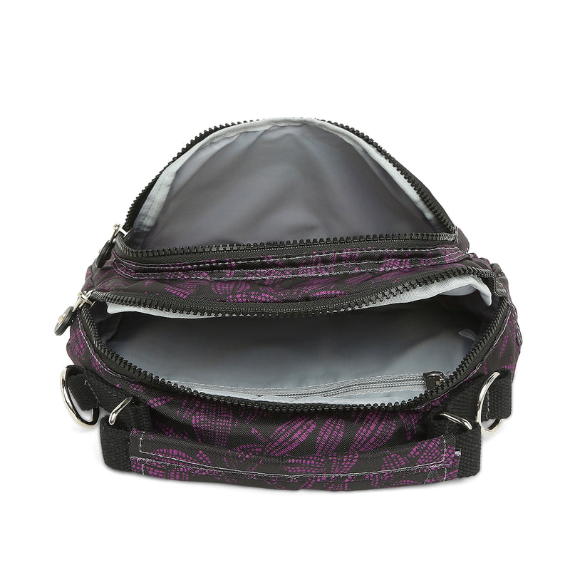 BAOMI CRINKLE SHOULDER BAG Range Black & Purple Soft One Size Shoulder Bag