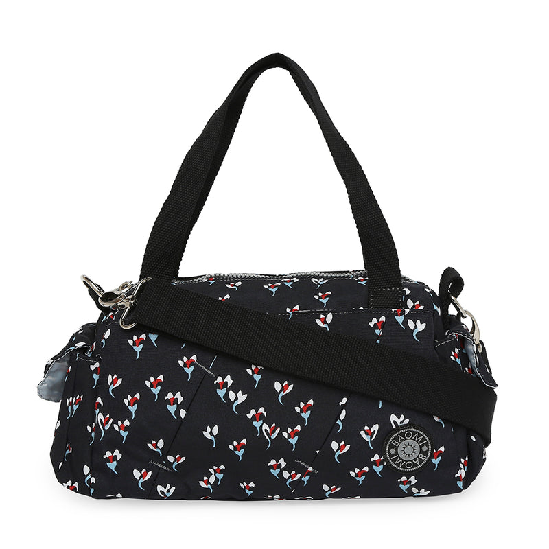 BAOMI CRINKLE HAND BAG Range Black Floral Soft One Size Handbag