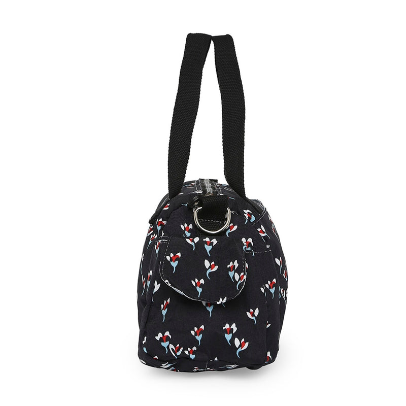 BAOMI CRINKLE HAND BAG Range Black Floral Soft One Size Handbag
