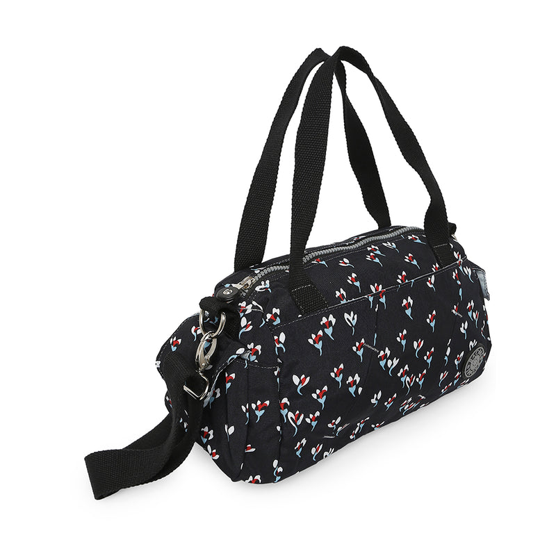 BAOMI CRINKLE HAND BAG Range Black Floral Soft One Size Handbag
