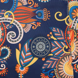 BAOMI CRINKLE HAND BAG Range Blue & Yellow Floral Soft One Size Handbag