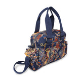 BAOMI CRINKLE HAND BAG Range Blue & Yellow Floral Soft One Size Handbag