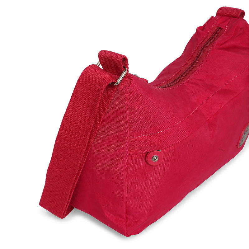 BAOMI CRINKLE SHOULDER BAG Range Fuchsia Red Soft One Size Shoulder Bag