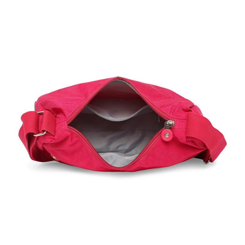 BAOMI CRINKLE SHOULDER BAG Range Fuchsia Red Soft One Size Shoulder Bag