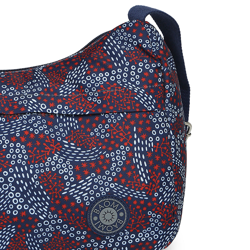 BAOMI CRINKLE SHOULDER BAG Range Blue & Red Soft One Size Shoulder Bag