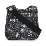 BAOMI CRINKLE SHOULDER BAG Range Black & White Floral Soft One Size Shoulder Bag