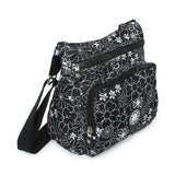 BAOMI CRINKLE SHOULDER BAG Range Black & White Floral Soft One Size Shoulder Bag