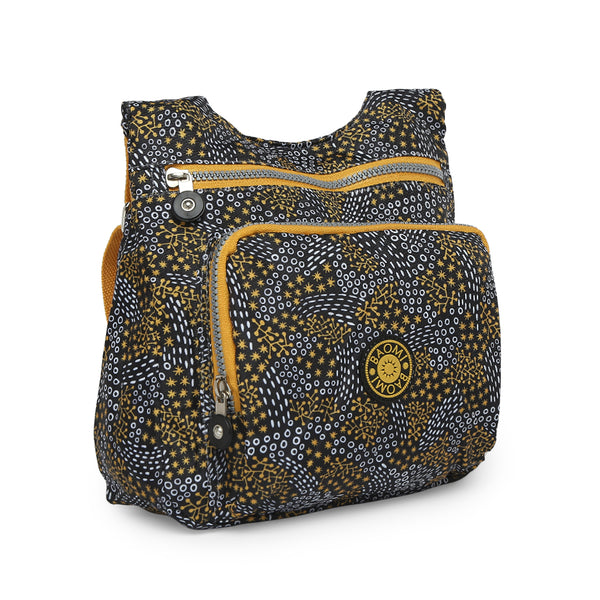 BAOMI CRINKLE SHOULDER BAG Range Black & Yellow Soft One Size Shoulder Bag