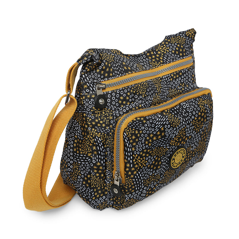 BAOMI CRINKLE SHOULDER BAG Range Black & Yellow Soft One Size Shoulder Bag