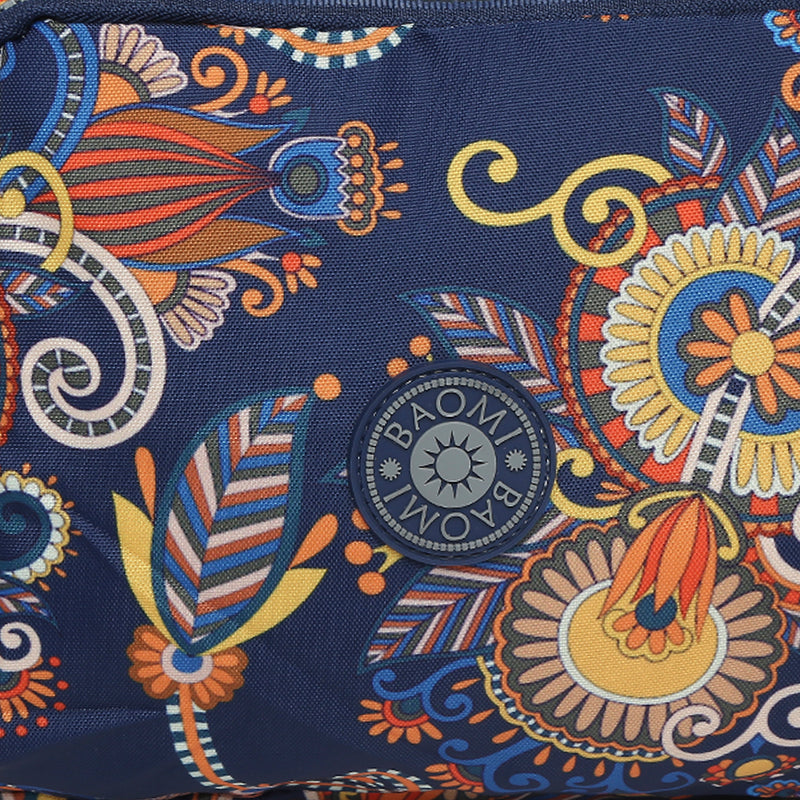 BAOMI CRINKLE SHOULDER BAG Range Blue & Yellow Floral Soft One Size Shoulder Bag