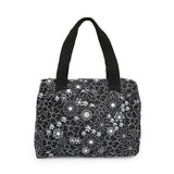 BAOMI CRINKLE HAND BAG Range Black & White Floral Soft One Size Handbag