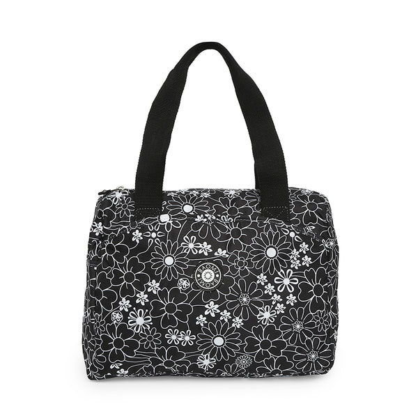 BAOMI CRINKLE HAND BAG Range Black & White Floral Soft One Size Handbag