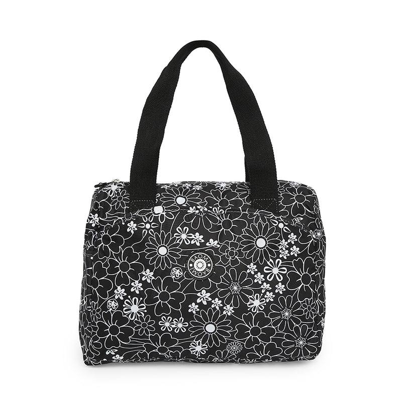 BAOMI CRINKLE HAND BAG Range Black & White Floral Soft One Size Handbag
