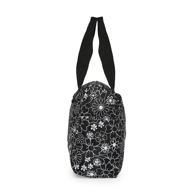 BAOMI CRINKLE HAND BAG Range Black & White Floral Soft One Size Handbag
