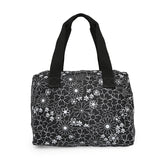BAOMI CRINKLE HAND BAG Range Black & White Floral Soft One Size Handbag