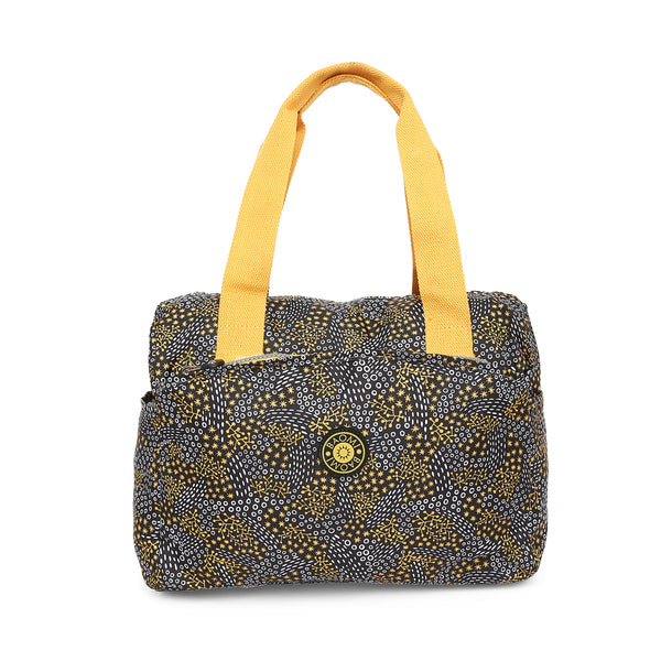 BAOMI CRINKLE HAND BAG Range Black & Yellow Soft One Size Handbag