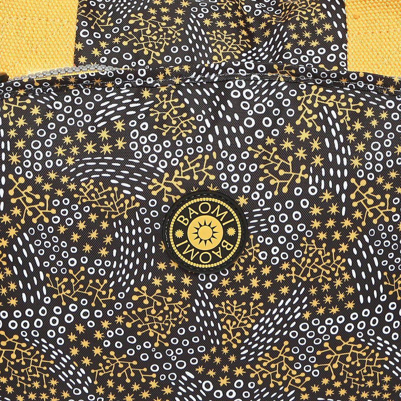 BAOMI CRINKLE HAND BAG Range Black & Yellow Soft One Size Handbag