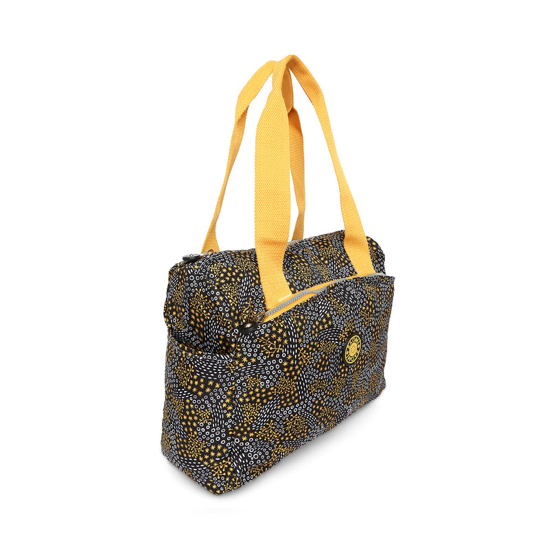 BAOMI CRINKLE HAND BAG Range Black & Yellow Soft One Size Handbag