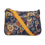 BAOMI CRINKLE SHOULDER BAG Range Blue & Yellow Floral Soft One Size Shoulder Bag