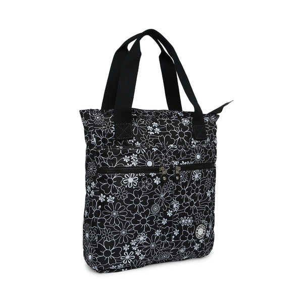 BAOMI CRINKLE HAND BAG Range Black & White Floral Soft One Size Handbag