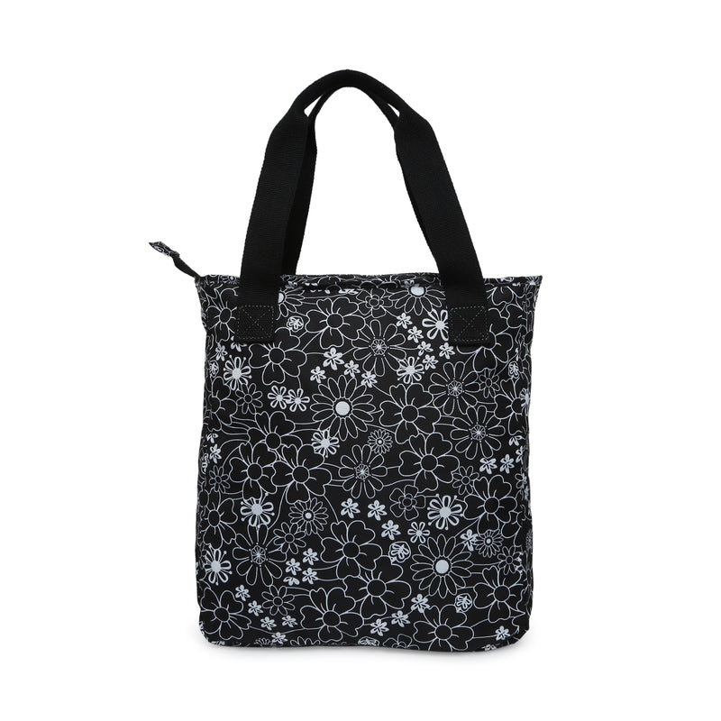 BAOMI CRINKLE HAND BAG Range Black & White Floral Soft One Size Handbag