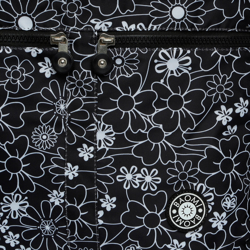 BAOMI CRINKLE HAND BAG Range Black & White Floral Soft One Size Handbag