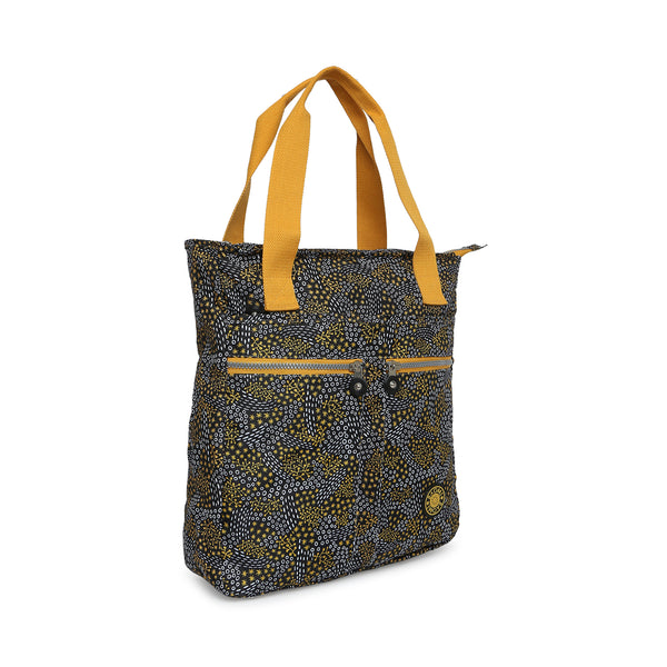 BAOMI CRINKLE HAND BAG Range Black & Yellow Soft One Size Handbag