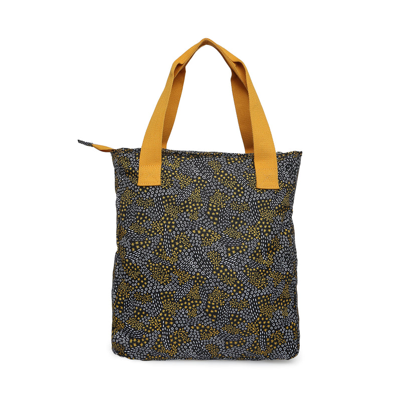 BAOMI CRINKLE HAND BAG Range Black & Yellow Soft One Size Handbag