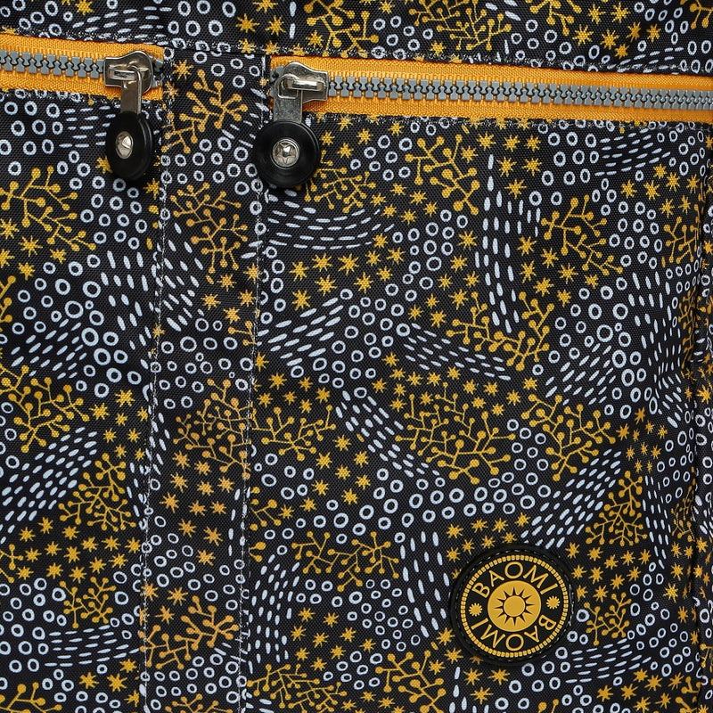 BAOMI CRINKLE HAND BAG Range Black & Yellow Soft One Size Handbag