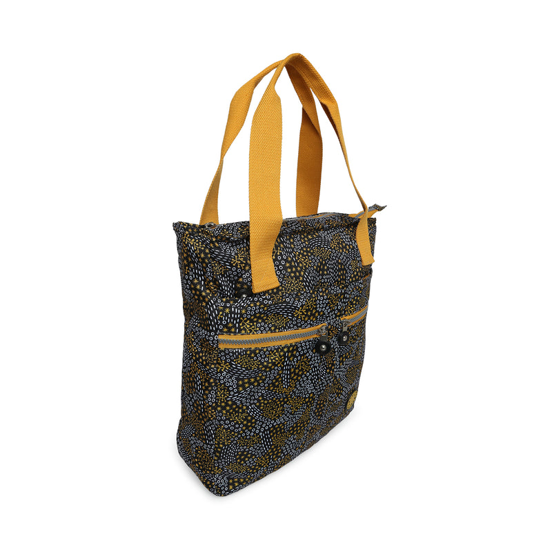 BAOMI CRINKLE HAND BAG Range Black & Yellow Soft One Size Handbag