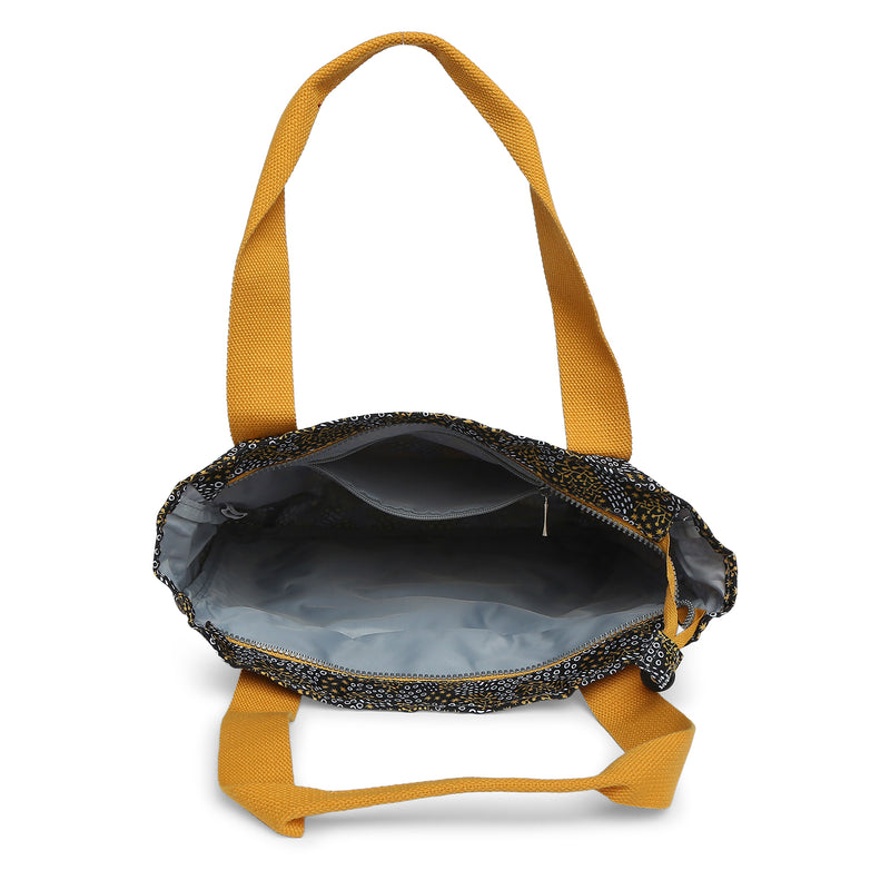 BAOMI CRINKLE HAND BAG Range Black & Yellow Soft One Size Handbag