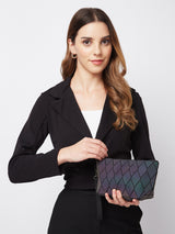 BAOMI GEOMETRIC MULTIPURPOSE POUCH Range Grey Soft One Size Handbag