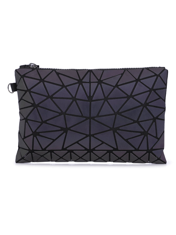 Baomi GEOMETRIC Multipurpose Pouch Grey Soft One Size Handbag