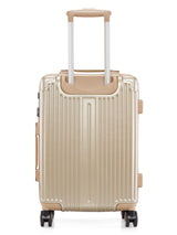 Baomi SOLID GOLD Light Brown Hard 22" Cabin Luggage