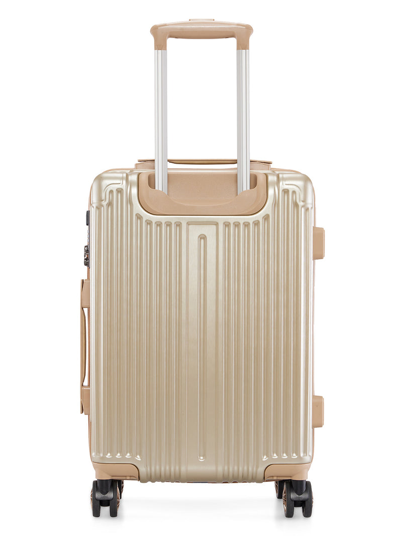 Baomi SOLID GOLD Light Brown Hard 22" Cabin Luggage