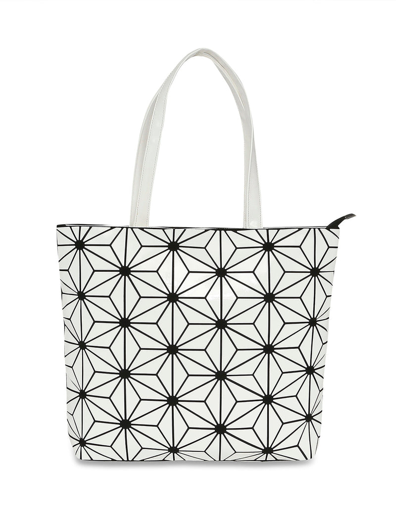 Baomi GEOMETRIC Handbag White Soft One Size Handbag