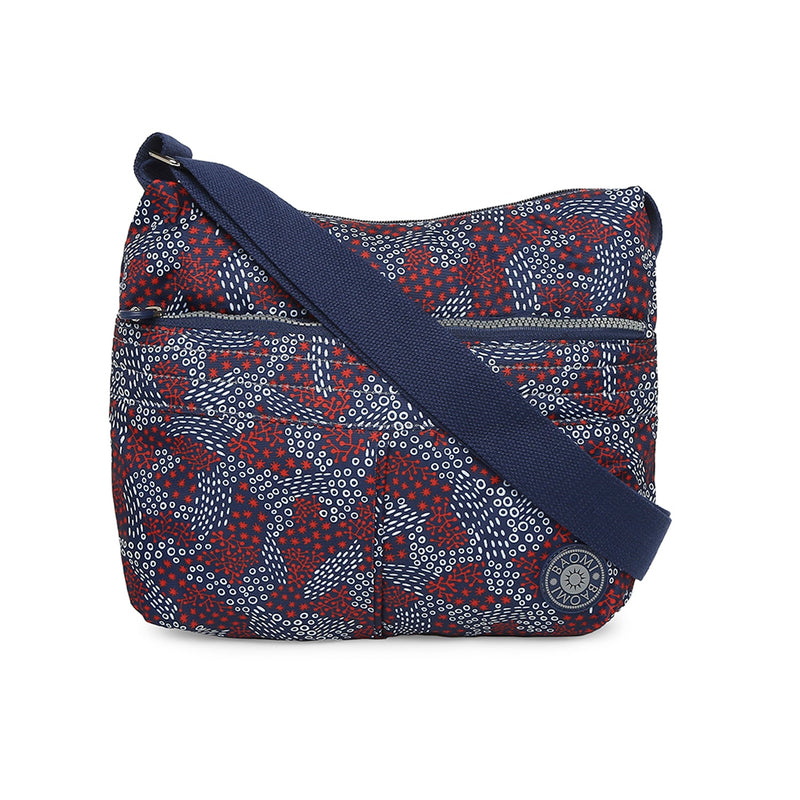 Baomi CRINKLE Blue & Red Soft One Size Shoulder Bag