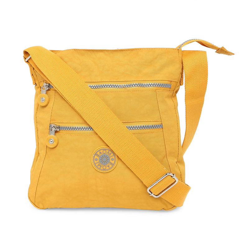 Baomi CRINKLE Yellow Soft One Size Shoulder Bag