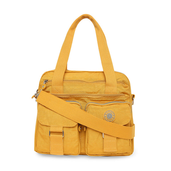 Baomi CRINKLE Yellow Soft One Size Handbag