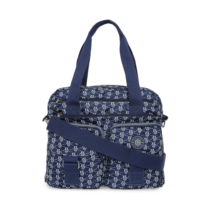 Baomi CRINKLE Blue & White Soft One Size Handbag