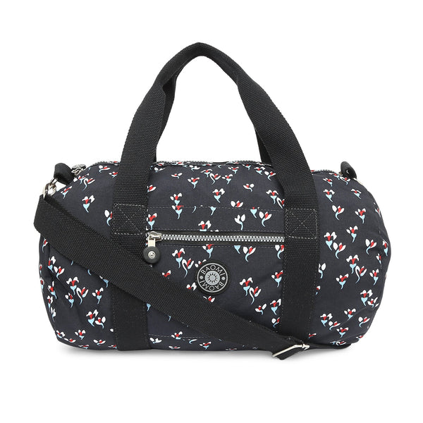 Baomi CRINKLE Black Floral Soft One Size Handbag