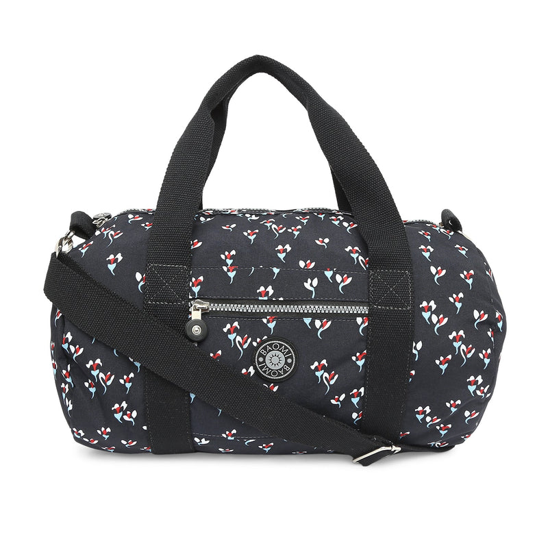 Baomi CRINKLE Black Floral Soft One Size Handbag