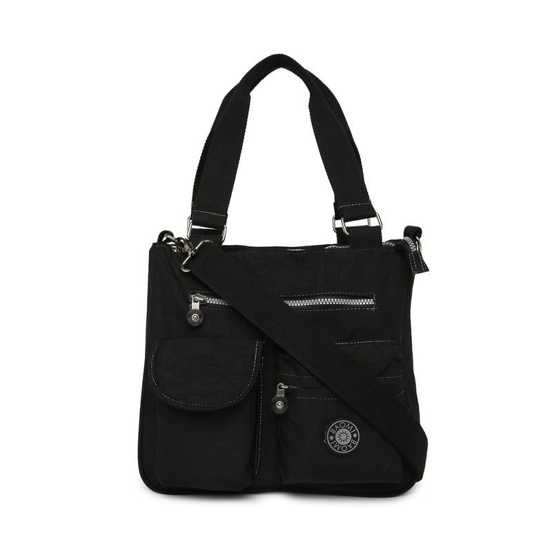 Baomi CRINKLE Black Soft One Size Shoulder Bag