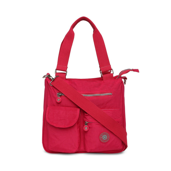 Baomi CRINKLE Fuchsia Red Soft One Size Shoulder Bag