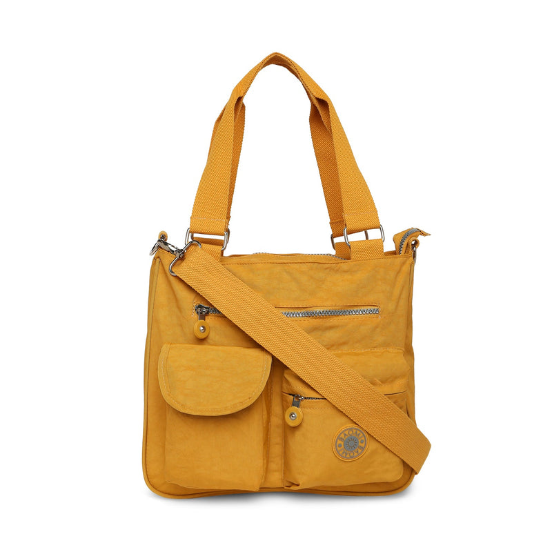 Baomi CRINKLE Yellow Soft One Size Shoulder Bag