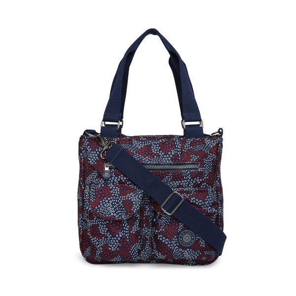 Baomi CRINKLE Blue & Red Soft One Size Shoulder Bag