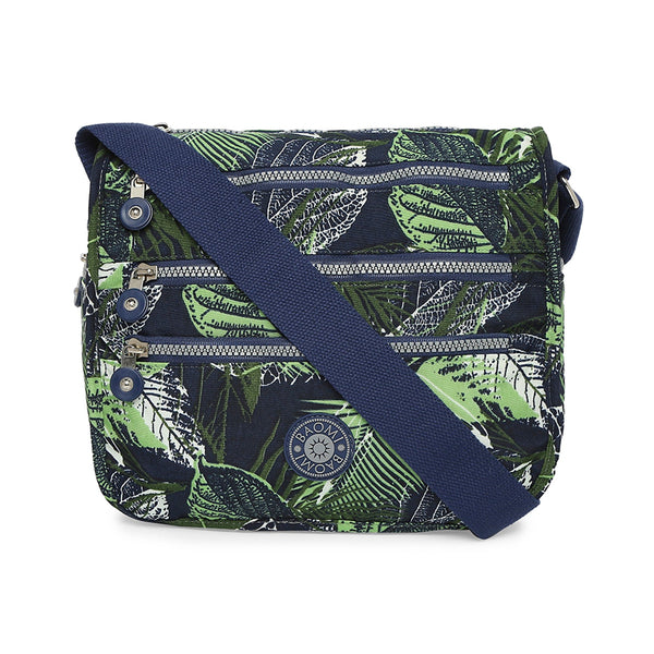 Baomi CRINKLE Blue & Green Soft One Size Shoulder Bag