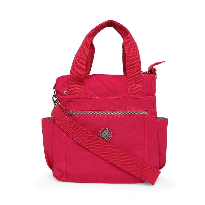 Baomi CRINKLE Fuchsia Red Soft One Size Shoulder Bag