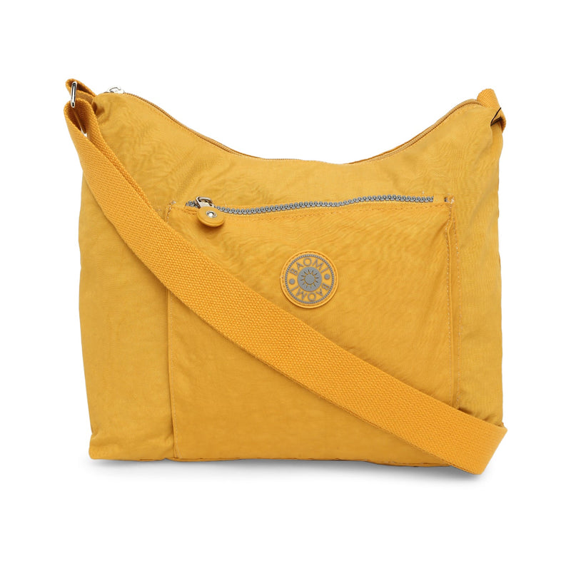 Baomi CRINKLE Yellow Soft One Size Shoulder Bag