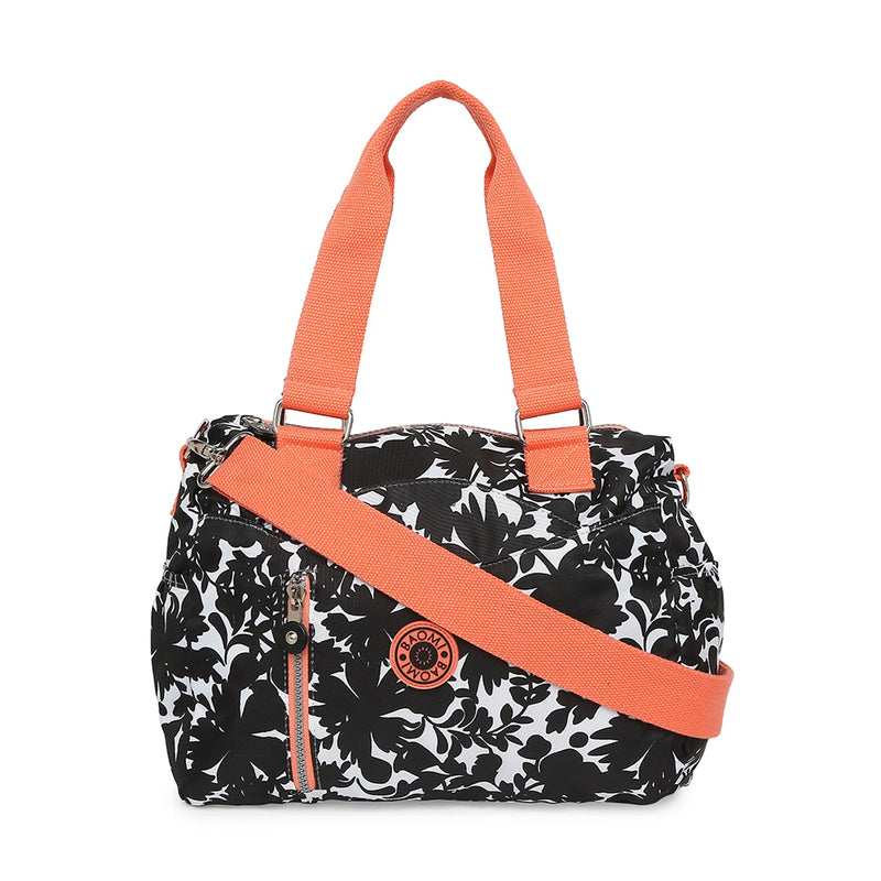 Baomi CRINKLE Black & Peach Soft One Size Shoulder Bag